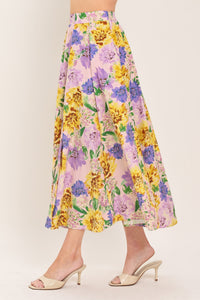 BLOSSOM MARKET WOVEN FULL MIDI SKIRT