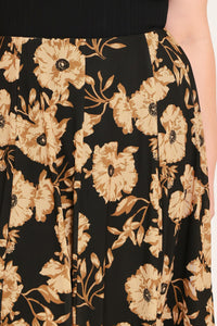 EARTHEN FLOWER FANTASY POWER MESH FULL MAXI SKIRT