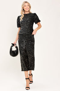 MIDNIGHT EDIT BLACK STATEMENT SKIRT