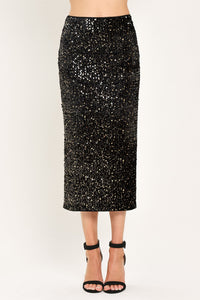 MIDNIGHT EDIT BLACK STATEMENT SKIRT