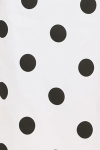 RETRO POLKA DOT WOVEN MIDI PENCIL SKIRT