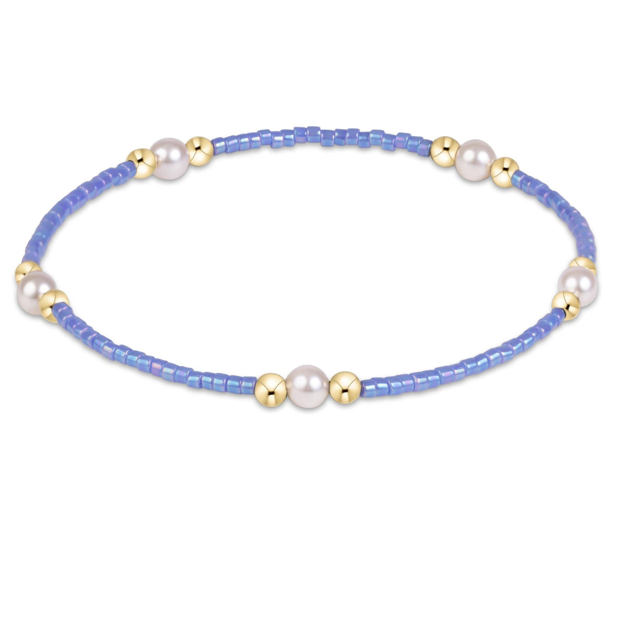 Hope Purpose Pearl Bracelet - Bright Blue by eNewton — crystal pearl and 14kt gold-filled, at Adelyne's Boutique & Gifts in Tomball, Texas