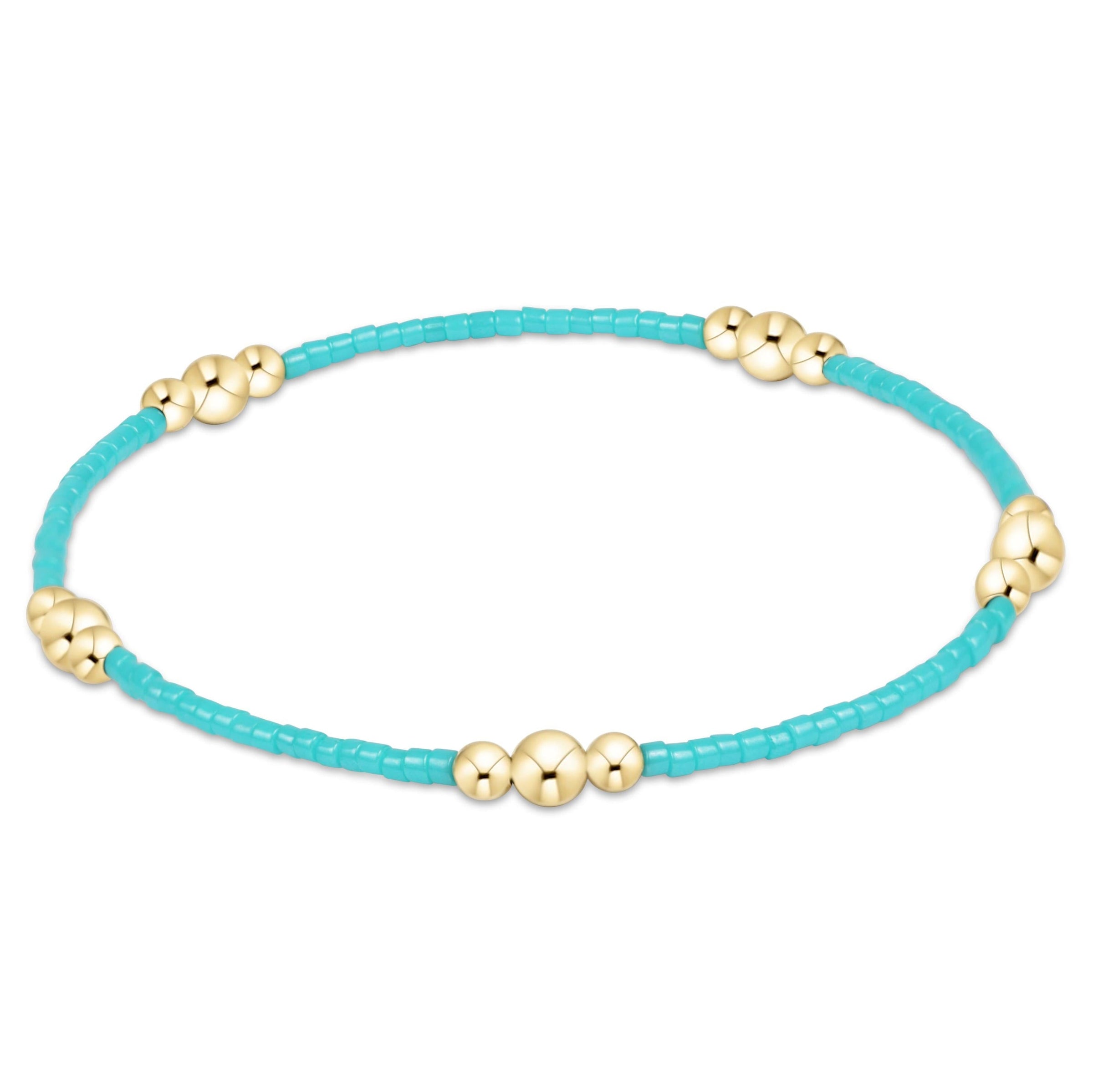 Hope purpose gold bracelet - turquoise