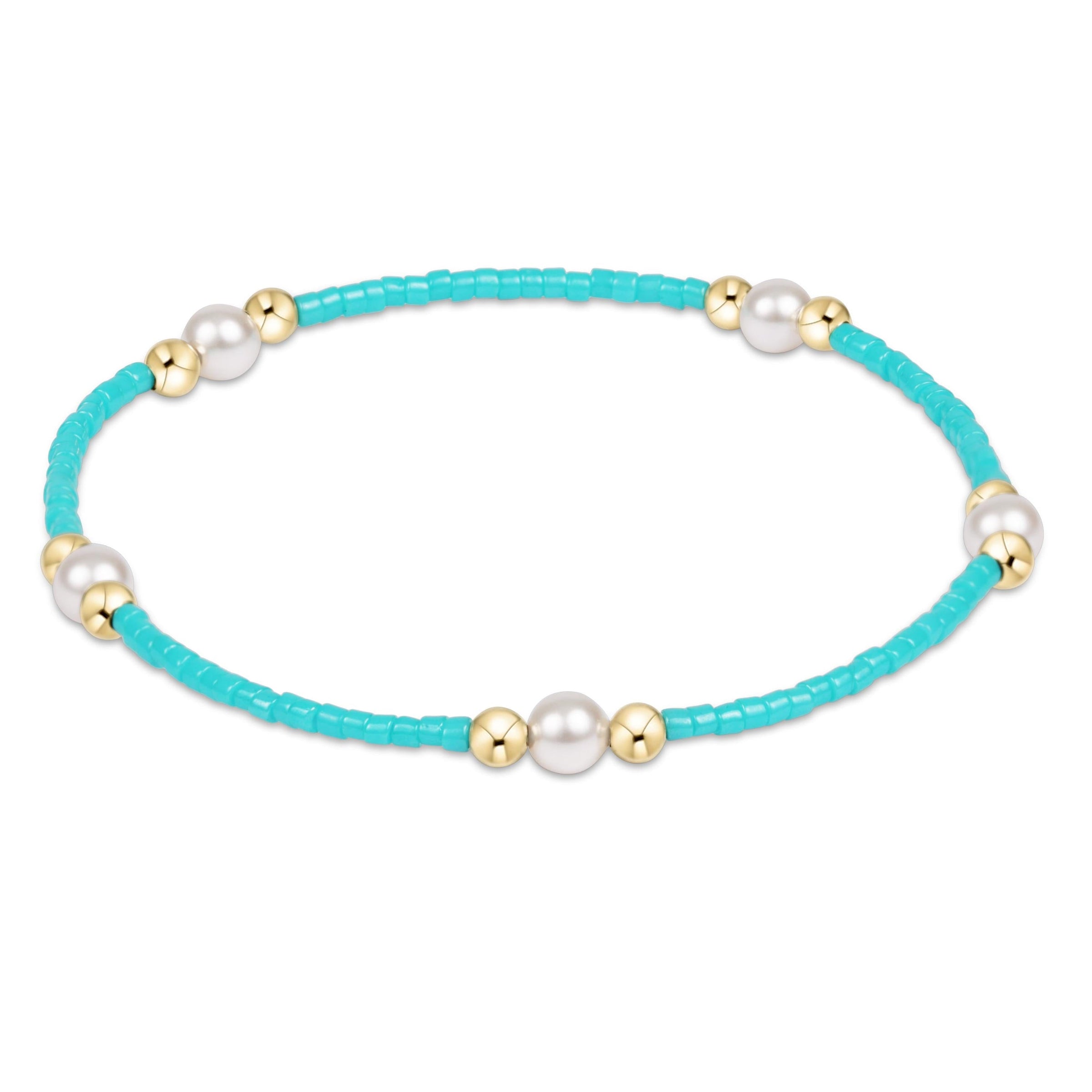 Hope purpose pearl bracelet - turquoise