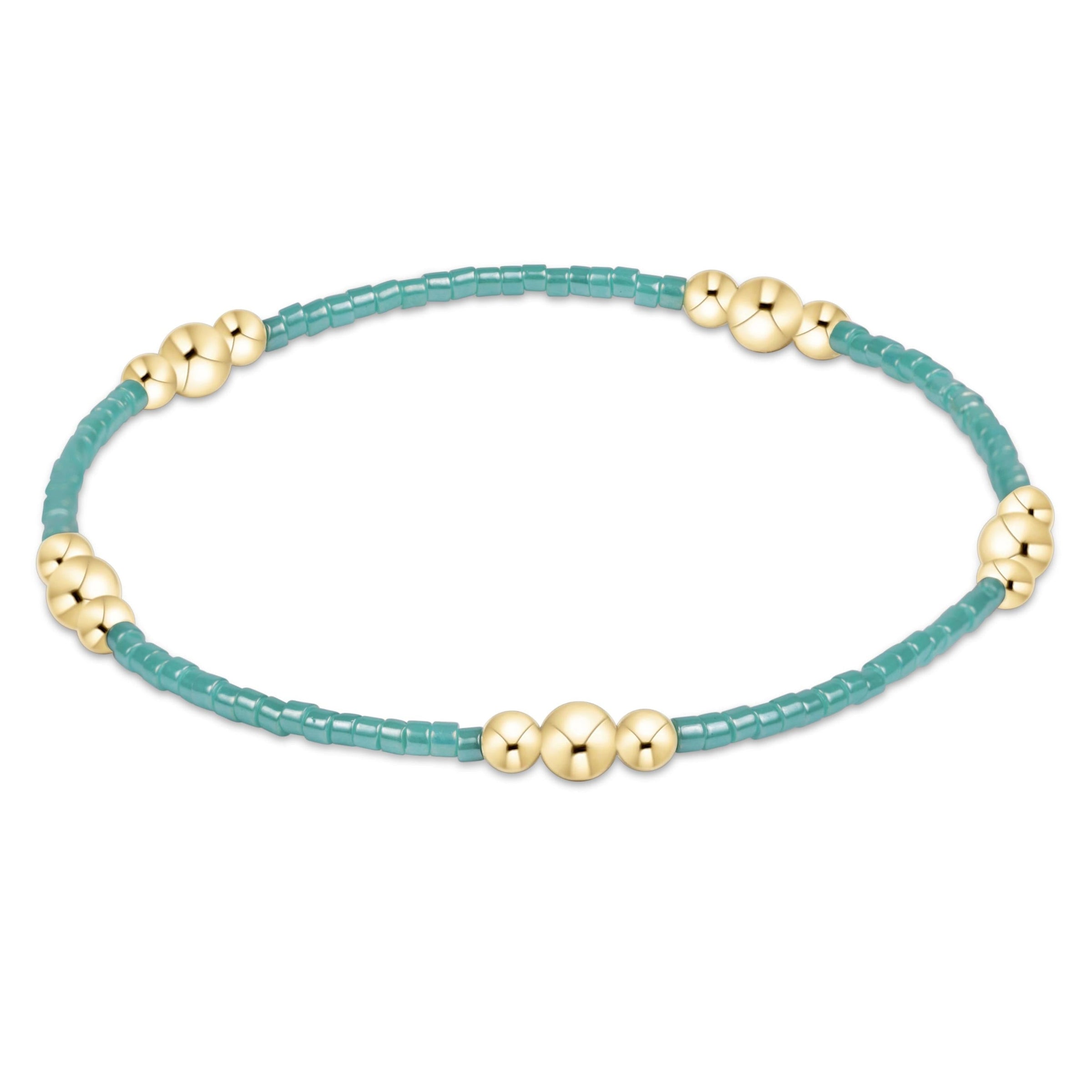 Hope purpose gold bracelet - sea glass