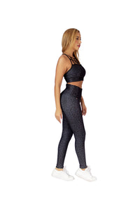BLACK LEOPARD SET YOGA LEGGINGS