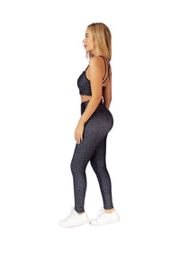 BLACK LEOPARD SET YOGA LEGGINGS