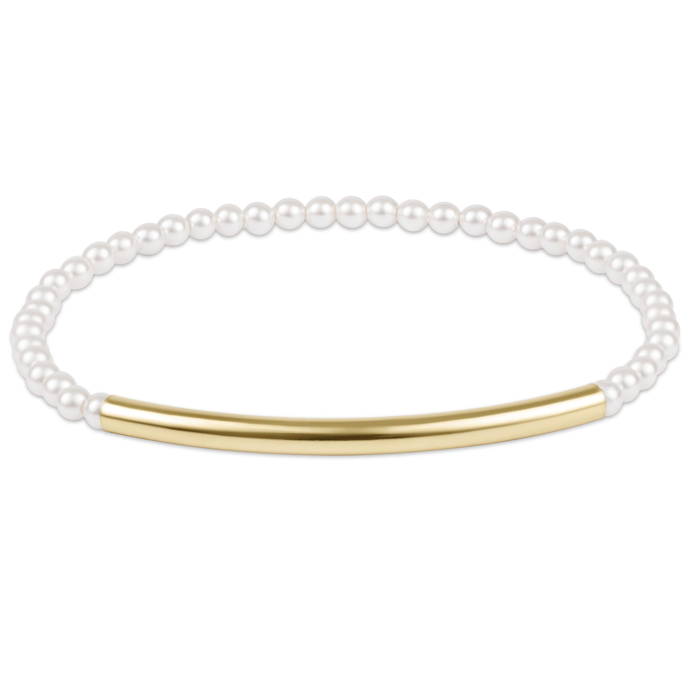 Smooth Bliss Bar Pearl 3mm Bracelet