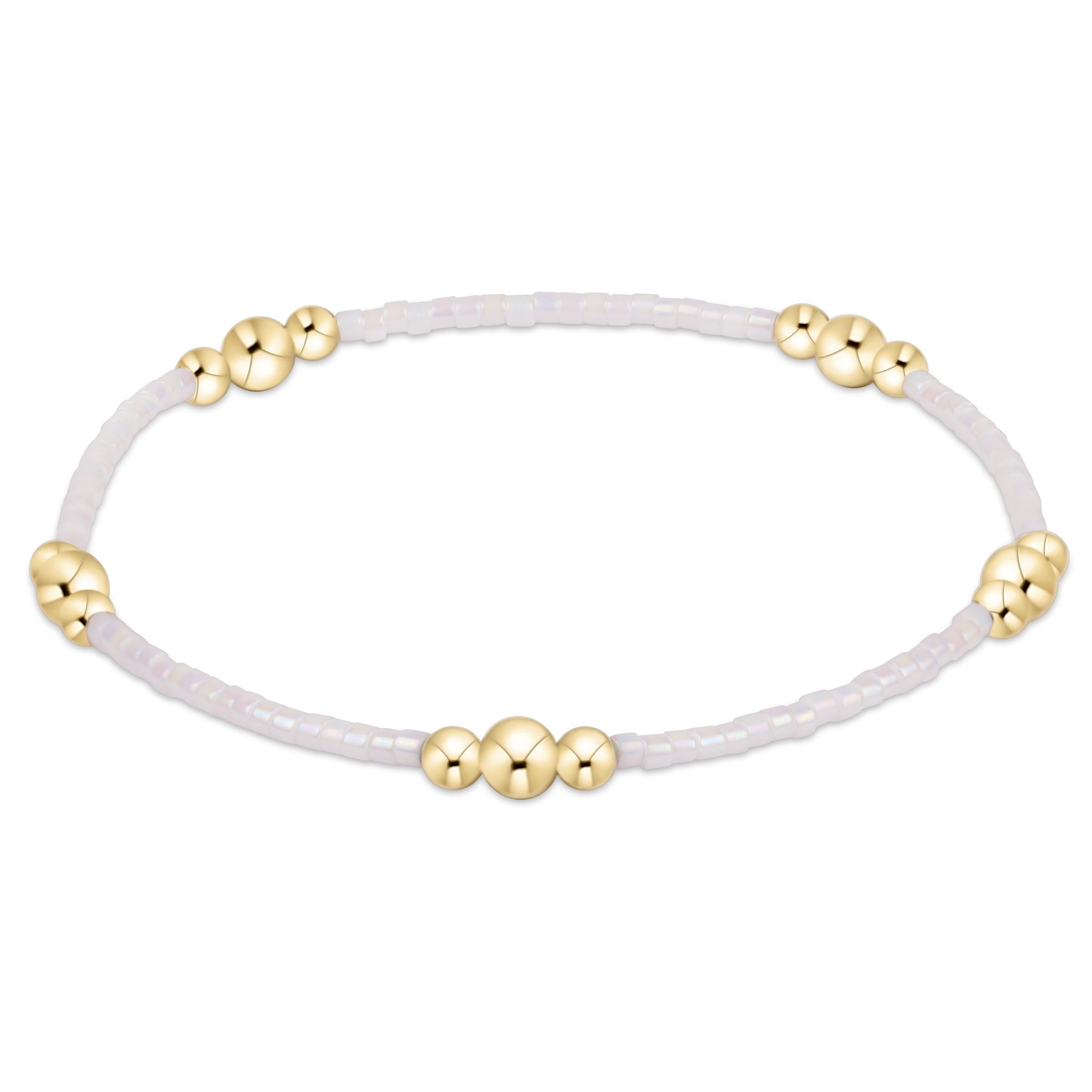 Hope purpose gold bracelet - silky white