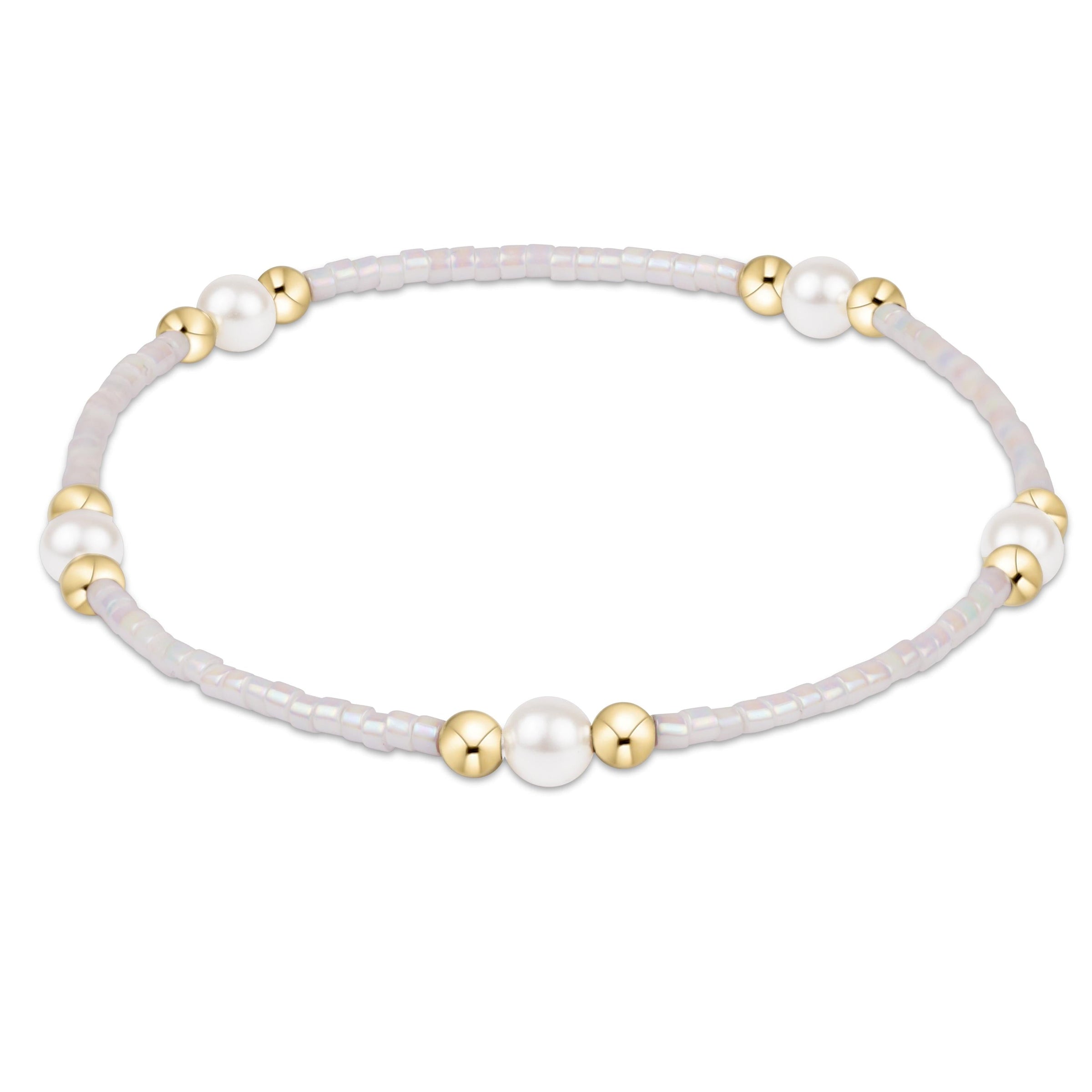 Hope purpose pearl bracelet - silky white