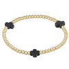 Signature Cross Gold 3mm Beaded Bracelet