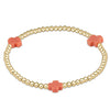 Signature Cross Gold 3mm Beaded Bracelet