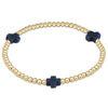 Signature Cross Gold 3mm Beaded Bracelet