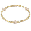 Signature Cross Gold 3mm Beaded Bracelet