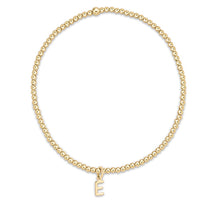 Classic Gold 2mm Bead Bracelet with Initial Charm