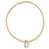 Love Charm Classic Gold 2.5mm Bead Bracelet