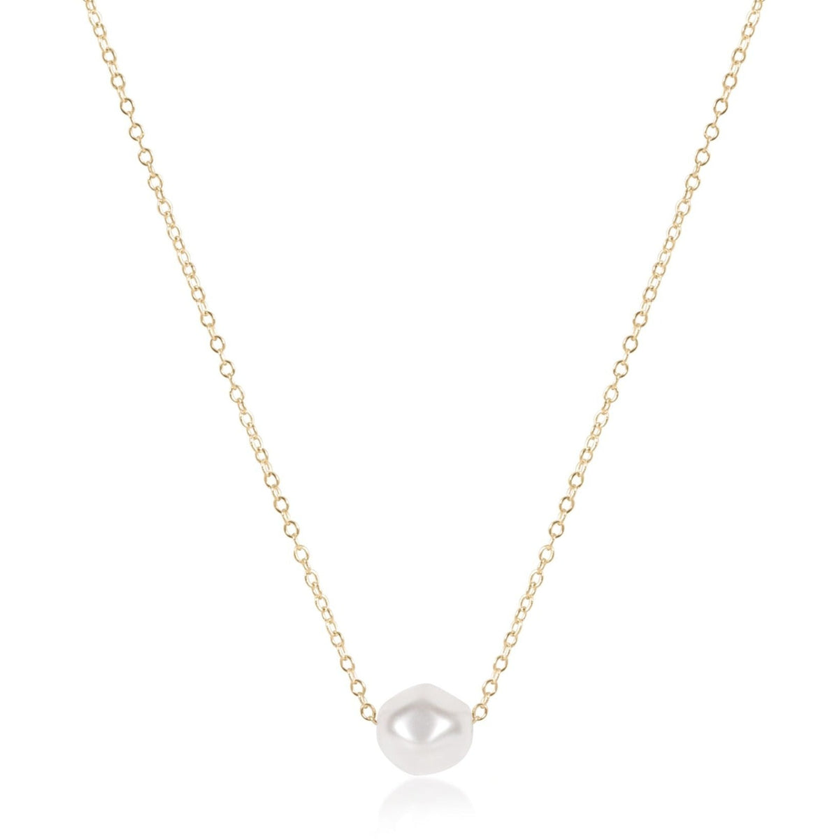 16" Necklace Gold - Admire Pearl by eNewton — 14kt gold-filled, at Adelyne's Boutique & Gifts in Tomball, Texas