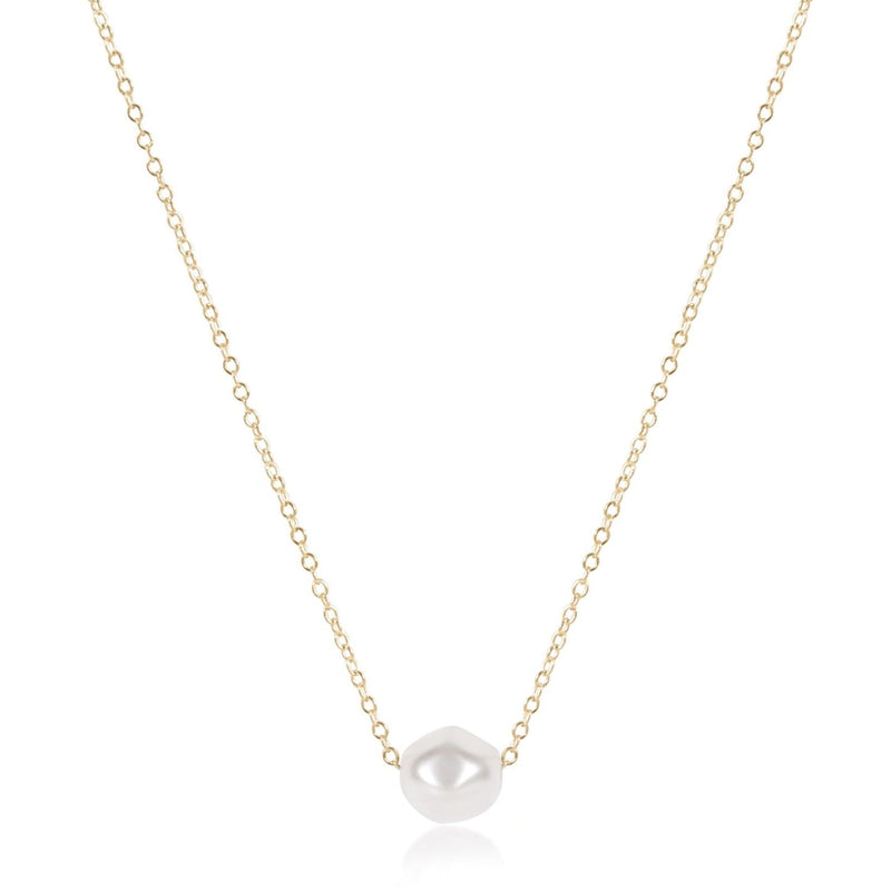 16" Necklace Gold - Admire Pearl by eNewton — 14kt gold-filled, at Adelyne's Boutique & Gifts in Tomball, Texas