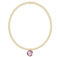 classic gold 2mm bracelet - reflection charm