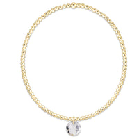 classic gold 2mm bracelet - reflection charm