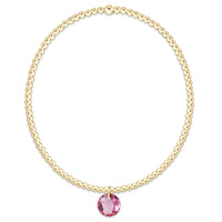 classic gold 2mm bracelet - reflection charm