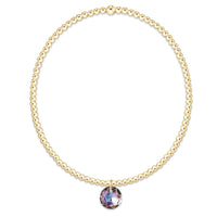 classic gold 2mm bracelet - reflection charm