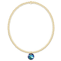classic gold 2mm bracelet - reflection charm
