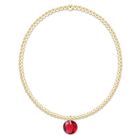 classic gold 2mm bracelet - reflection charm