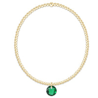 classic gold 2mm bracelet - reflection charm