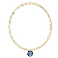 classic gold 2mm bracelet - reflection charm