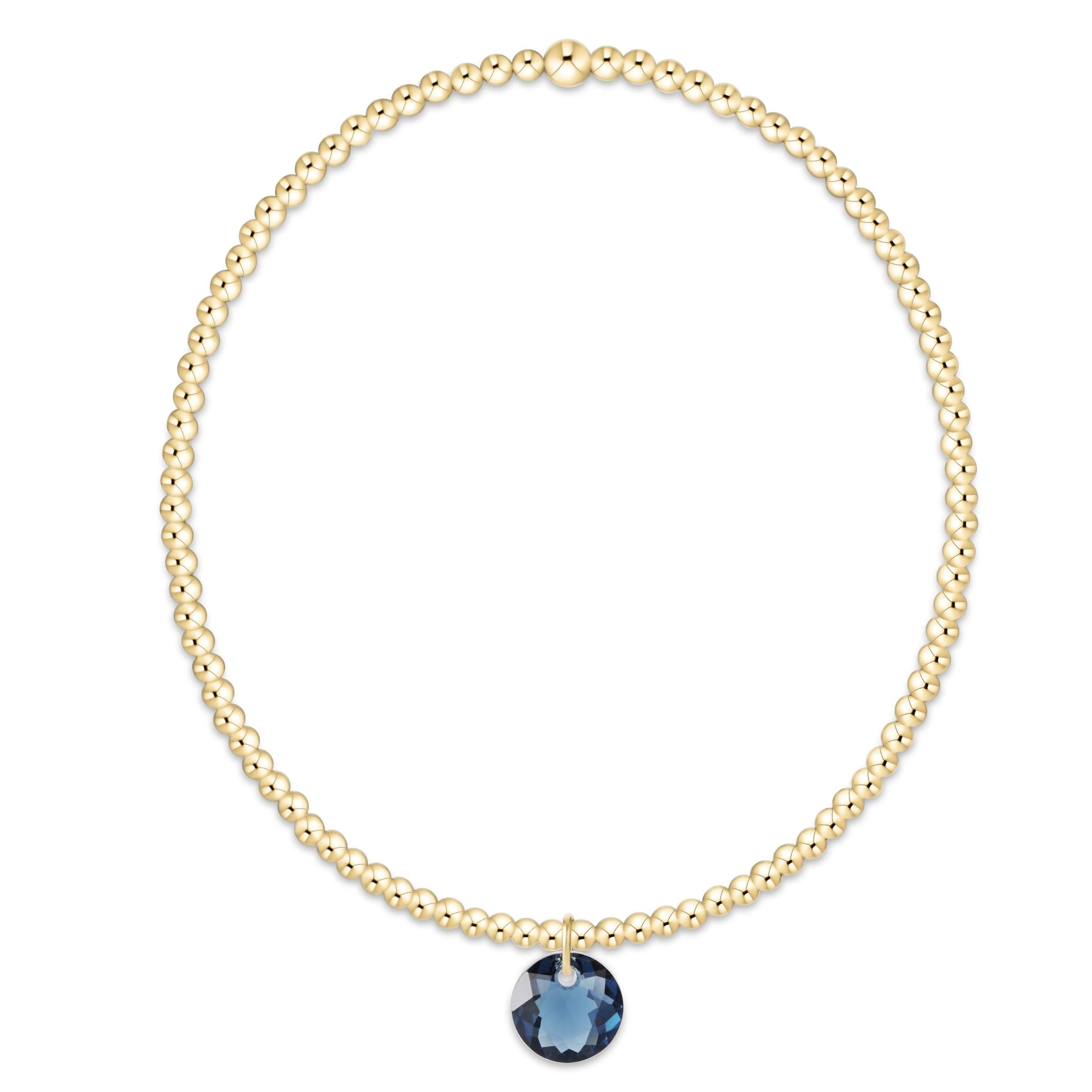 classic gold 2mm bracelet - reflection charm