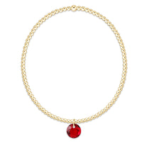 classic gold 2mm bracelet - reflection charm