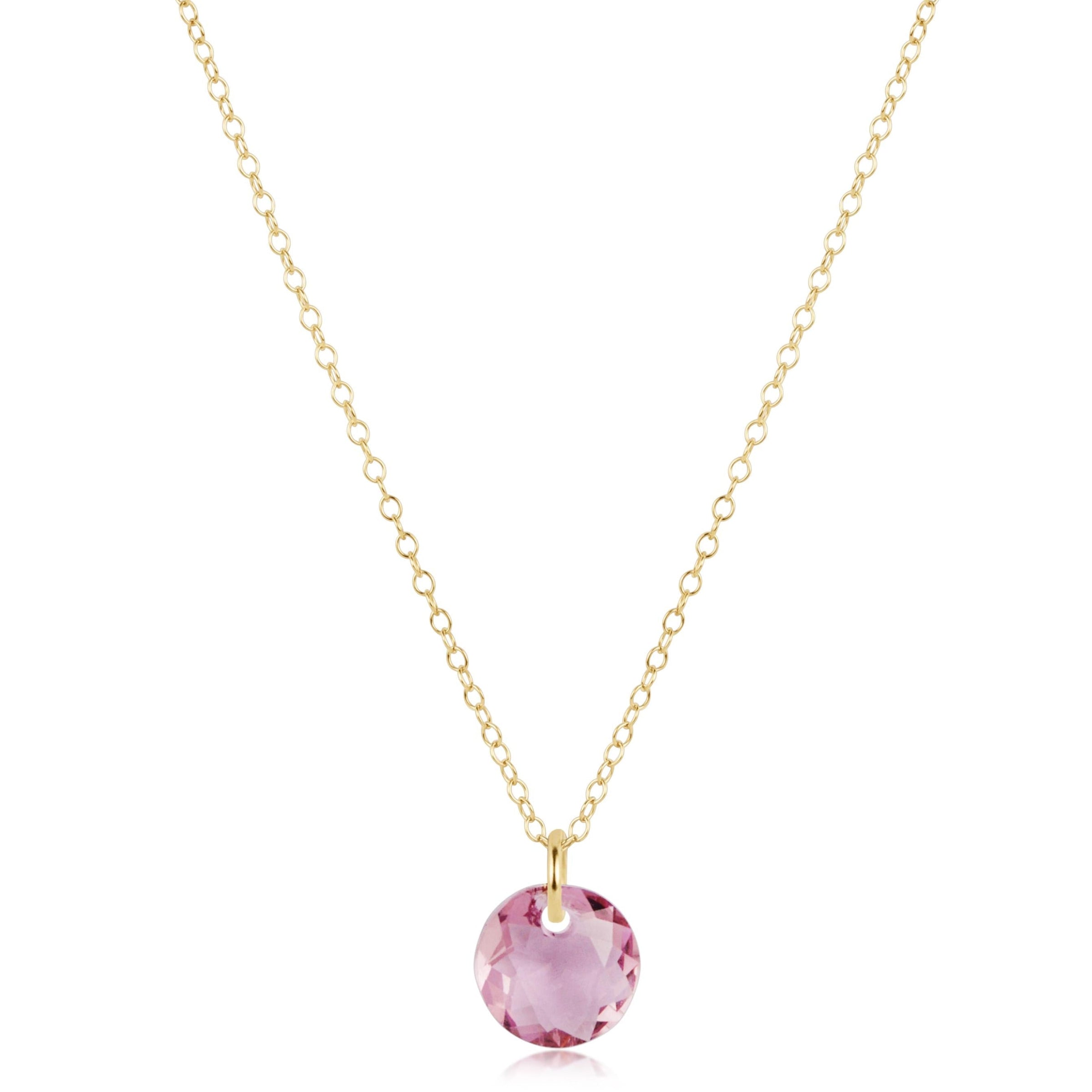 16" necklace gold - reflection small charm