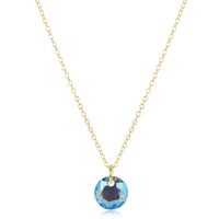 16" necklace gold - reflection small charm