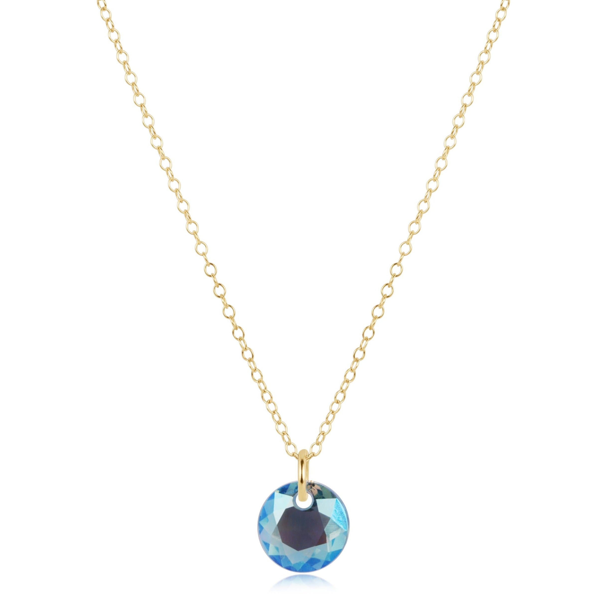 16" necklace gold - reflection small charm