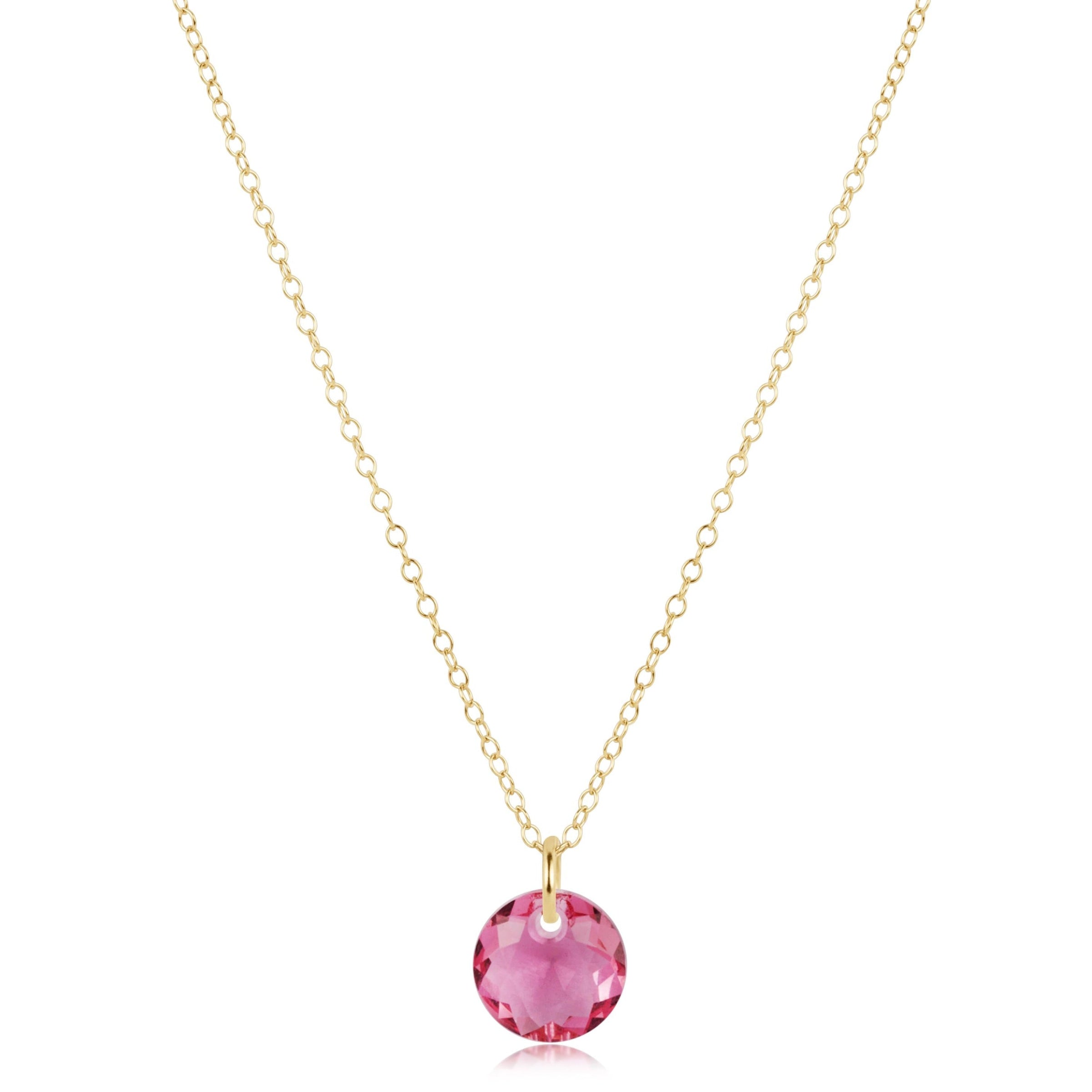 16" necklace gold - reflection small charm