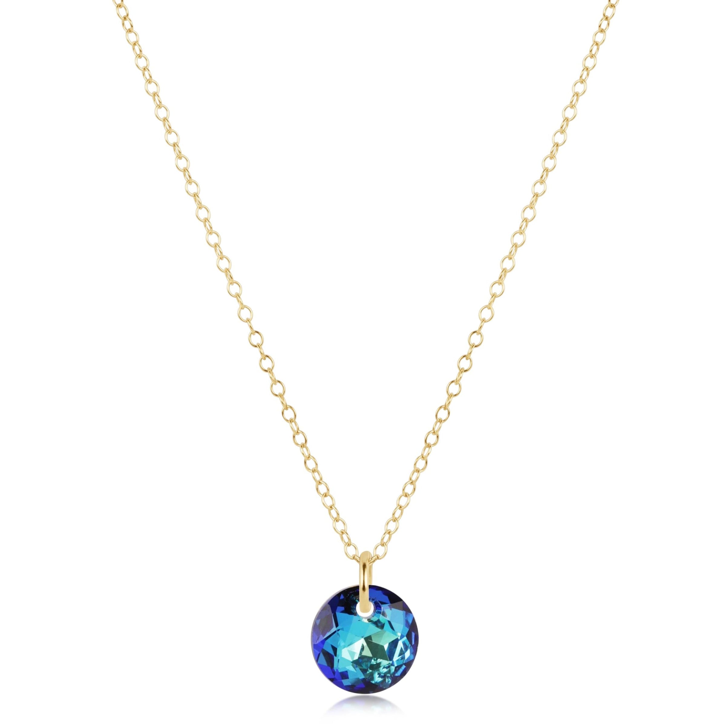 16" necklace gold - reflection small charm