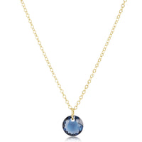 16" necklace gold - reflection small charm