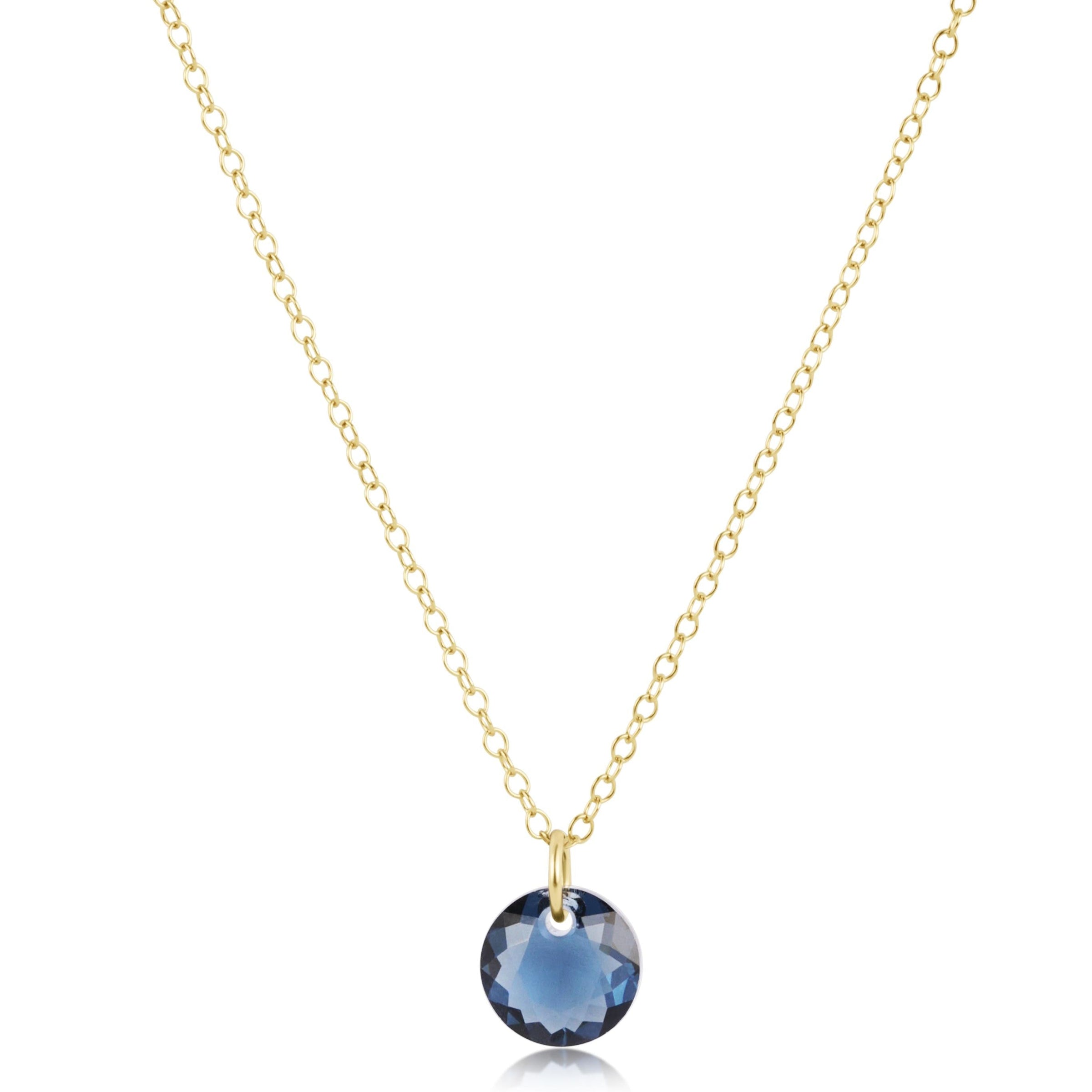 16" necklace gold - reflection small charm
