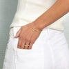 Classic Gold 2mm Bead Bracelet with Disc Initial Charm