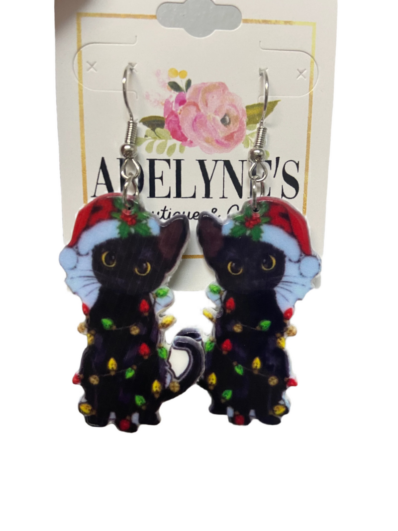 Cats in Lights Earrings