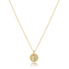Classic Gold Necklace with Disc Initial Charm