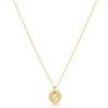 Classic Gold Necklace with Disc Initial Charm