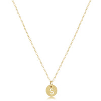 Classic Gold Necklace with Disc Initial Charm