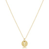 Classic Gold Necklace with Disc Initial Charm