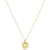 Classic Gold Necklace with Disc Initial Charm