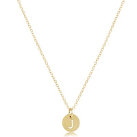 Classic Gold Necklace with Disc Initial Charm