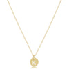 Classic Gold Necklace with Disc Initial Charm