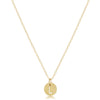 Classic Gold Necklace with Disc Initial Charm