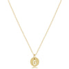 Classic Gold Necklace with Disc Initial Charm